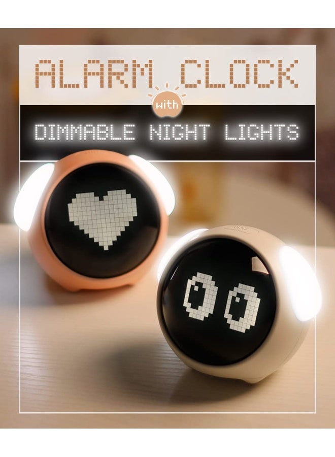 MikoDream Kids Alarm Clock, Dual Alarm Setting, Adjustable Brightness Night Light, Voice-Activated,Temperature Detection, Wake-up Alarm Clock, Toy and Gift for Toddler, Children, Students, Boys&Girls - Image 2